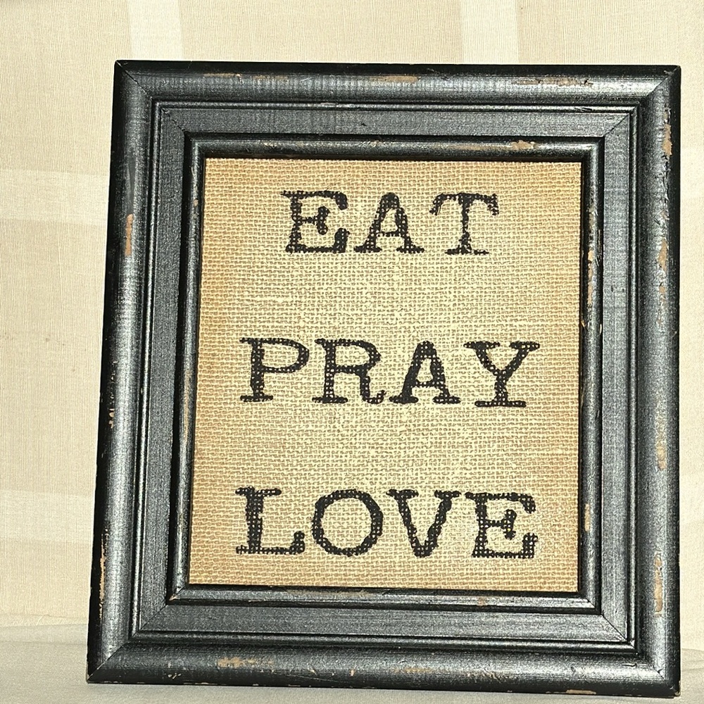 Framed Wall Hanging EAT PRAY LOVE